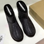 Black Diamantes Crystals Bling Bling Eskimo Yeti Snow Boots Shoes